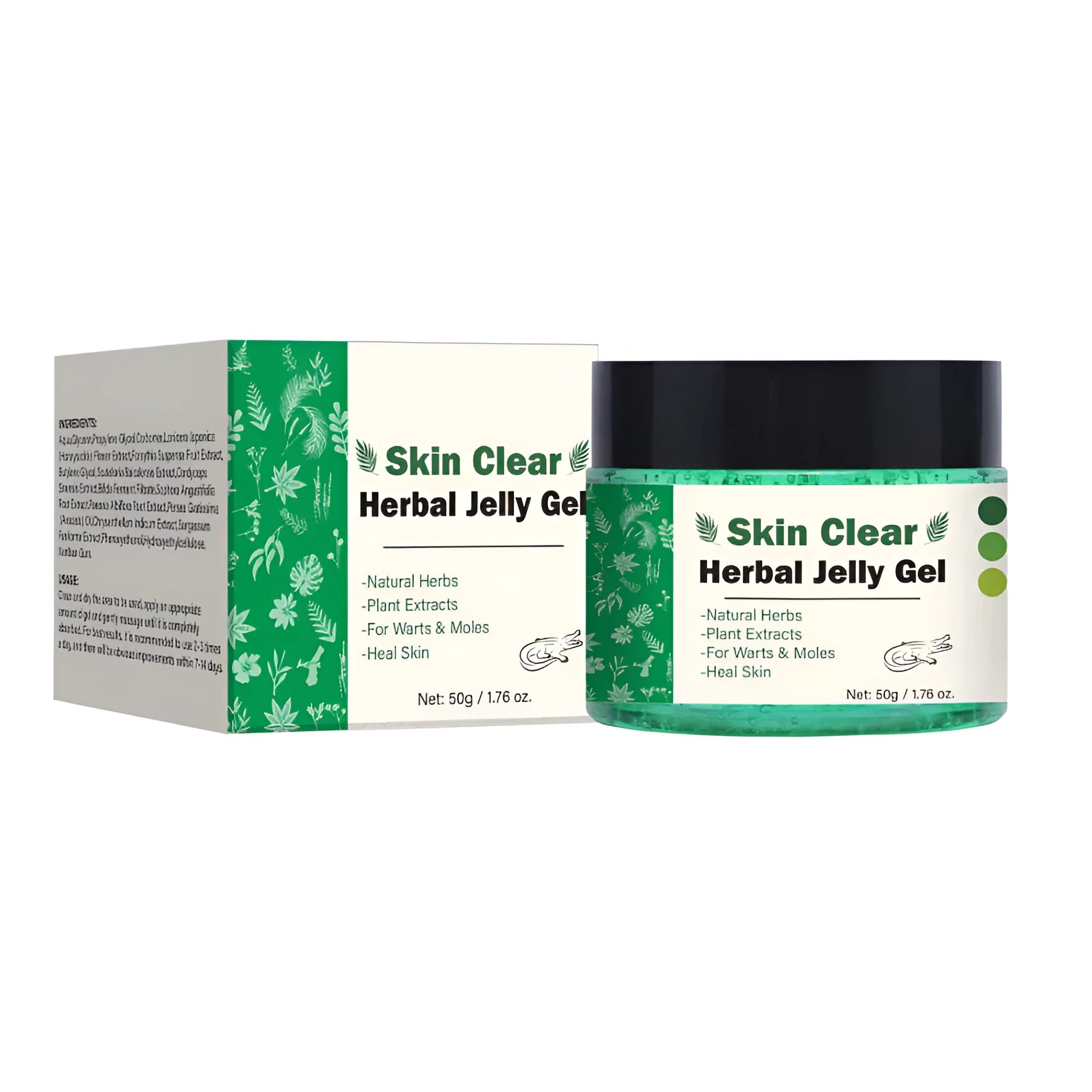 50g tube of clear herbal gel with FP-B012-50g product code for skincare