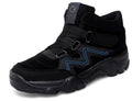 Men's black leather lace-up shoes with traditional design