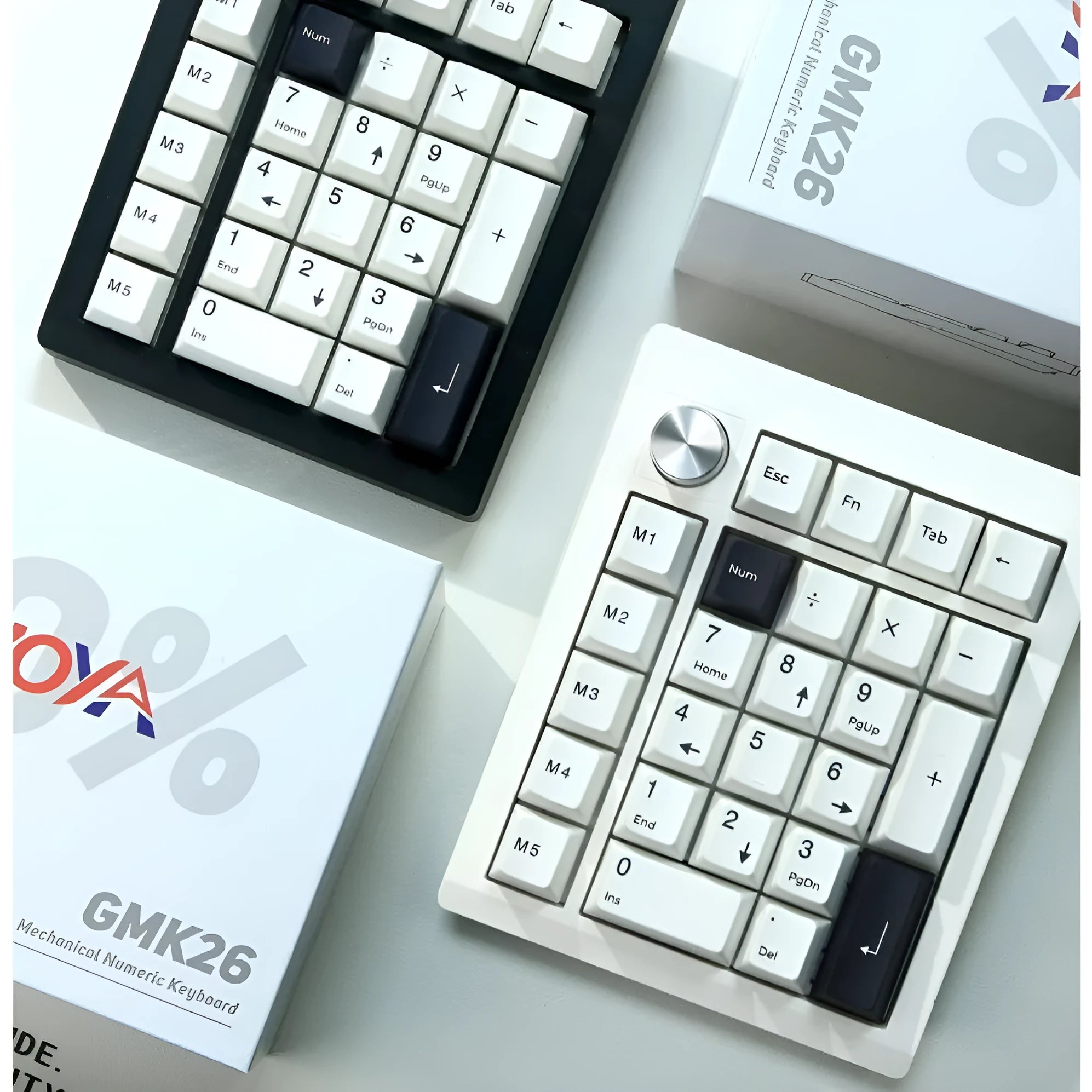 Wireless mechanical numeric keyboard with 0-9 keys in black colour option