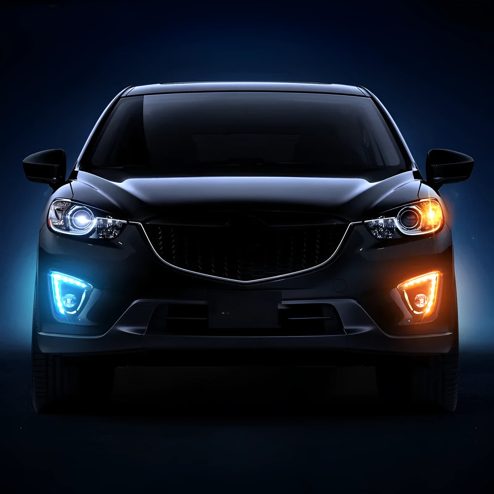 Mazda CX-5 daytime running light LED bulb set with electroplated housing and multiple light configuration options