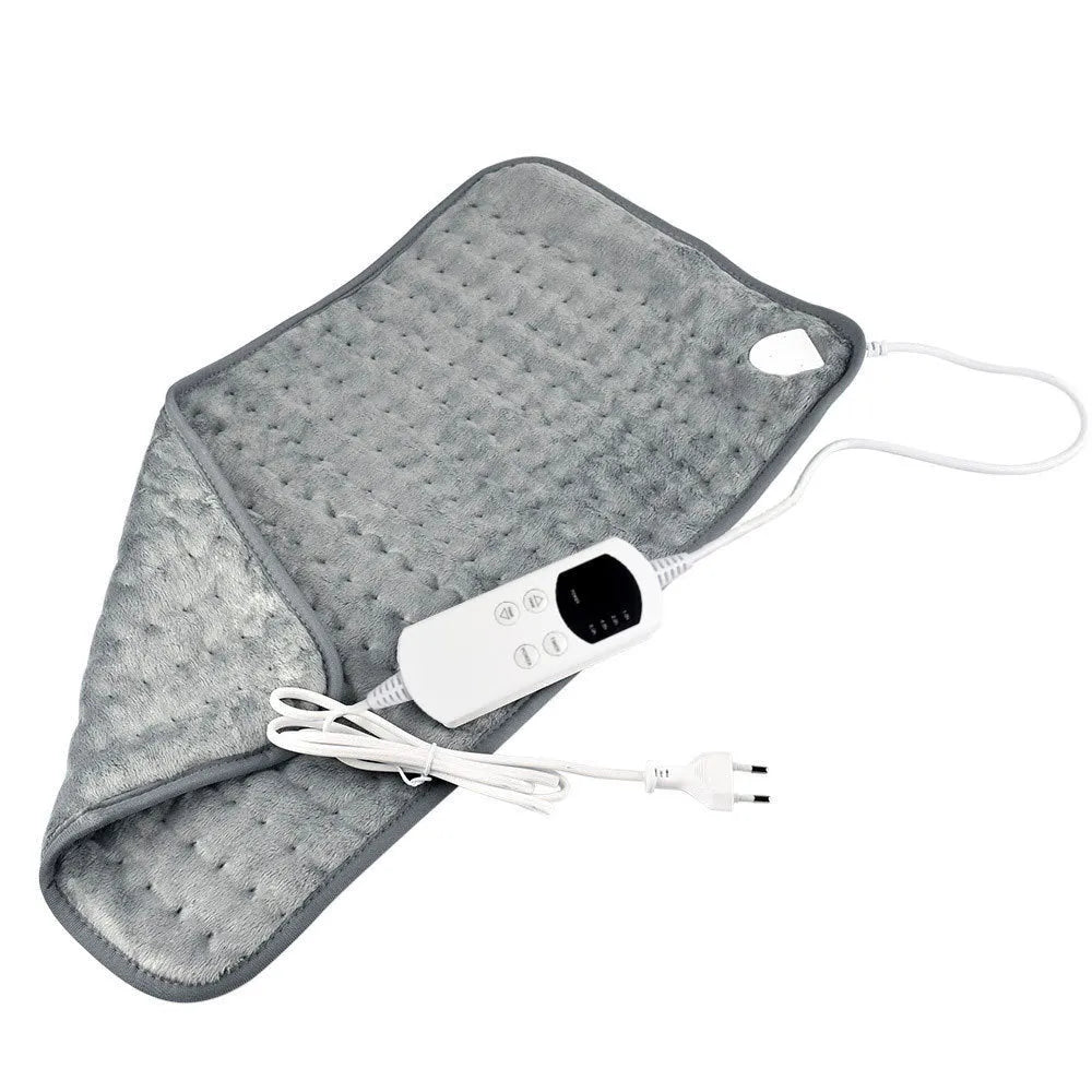 Gray household electric office hot compress physiotherapy blanket 30x60cm with EU plug