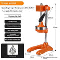 Vertical stainless steel manual kitchen juicer with multiple colour and head style options