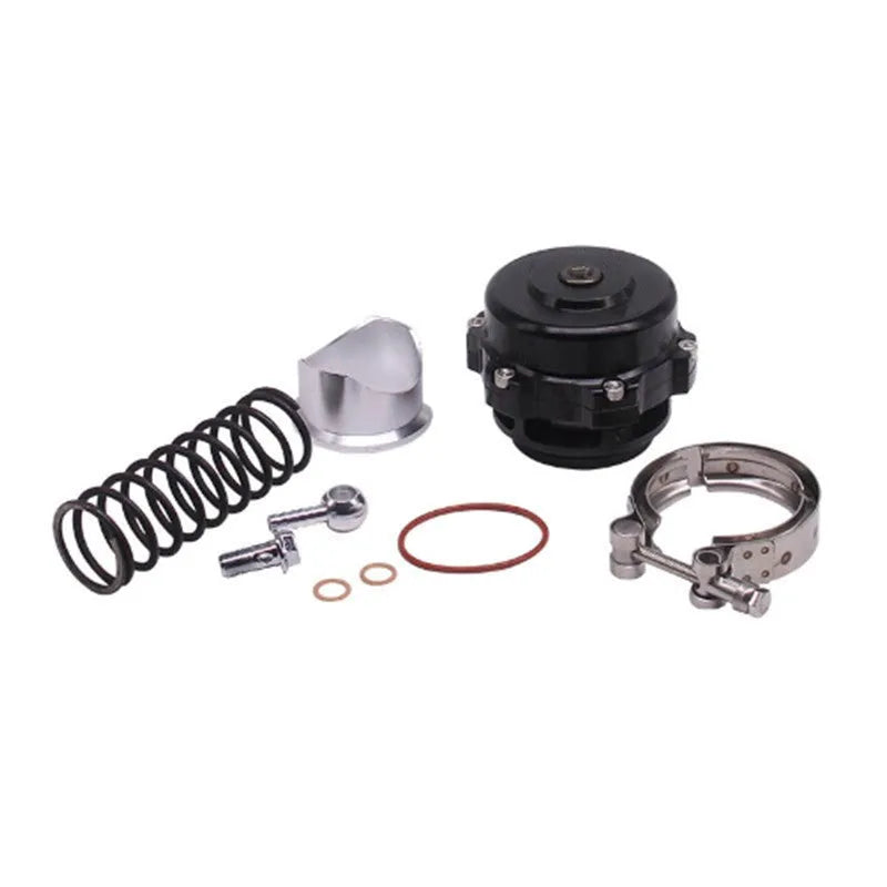 Aluminium alloy pressure relief valve with 50mm diameter showing available colour finishes
