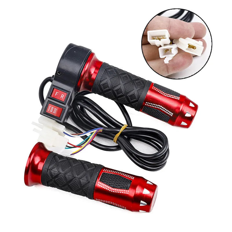 Three-wheel electric car accelerator modification handle with three-speed rotating design in plastic construction