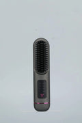 Portable negative ion hair comb in white, dark blue, and grey colour options.