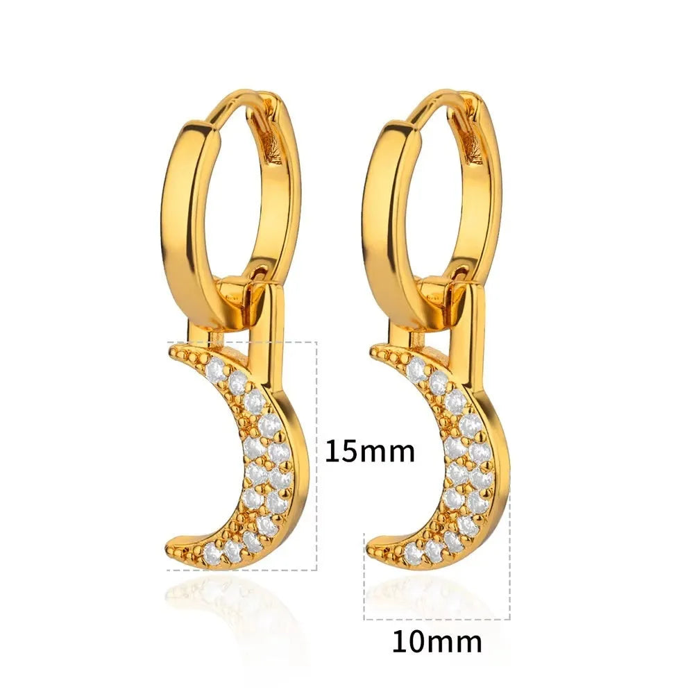 Women's geometric butterfly copper earrings with heart, bow, and star shapes in various colours