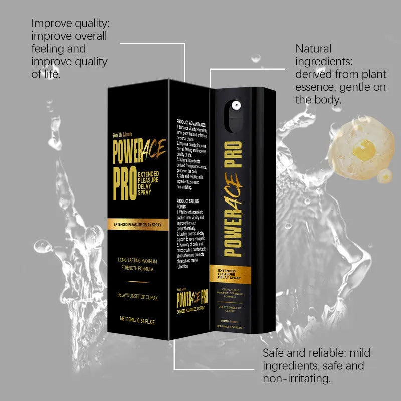 Men's 10ml body moisturising spray with herbal extracts in compact bottle