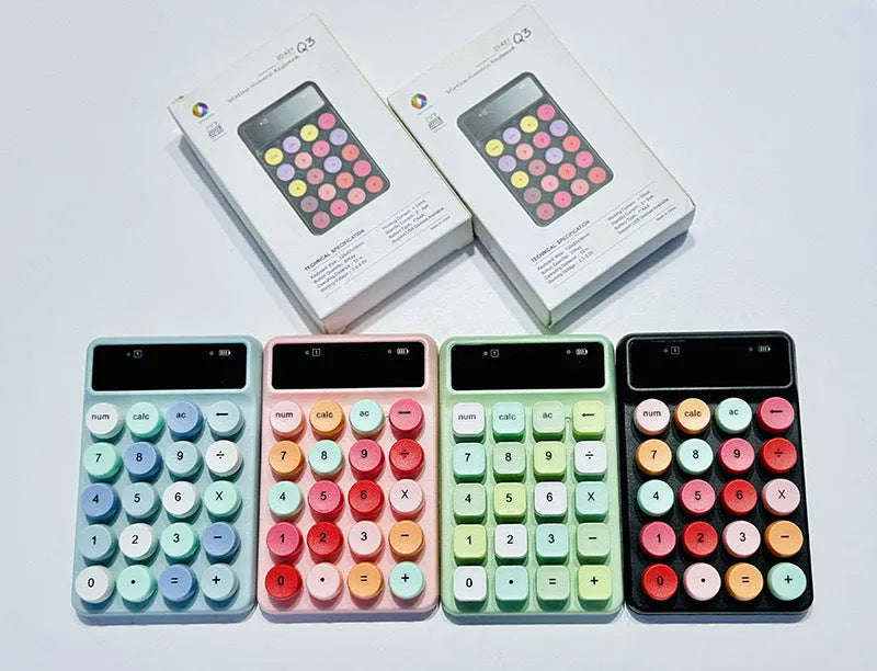 Mini portable wireless keyboard in macaron colours with compact ABS design