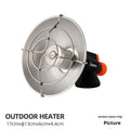 Black and orange portable camping heating stove with automatic press ignition system