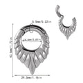 Stainless steel drop-shaped auricle ear extenders with round hanging egg design and totem patterns