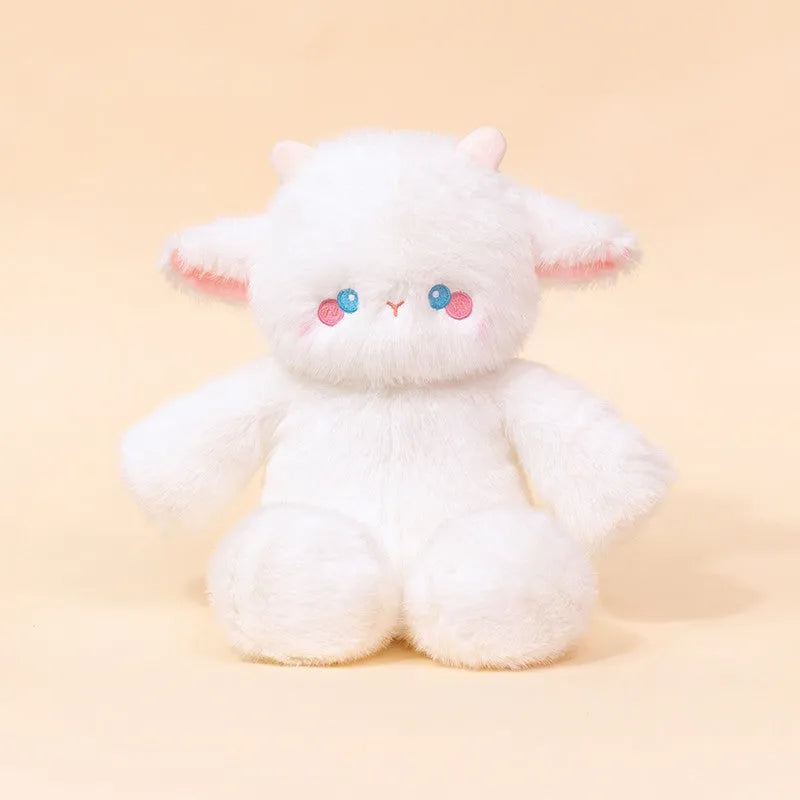 Three Flowers plush toy pillow 45cm in rabbit fur finish