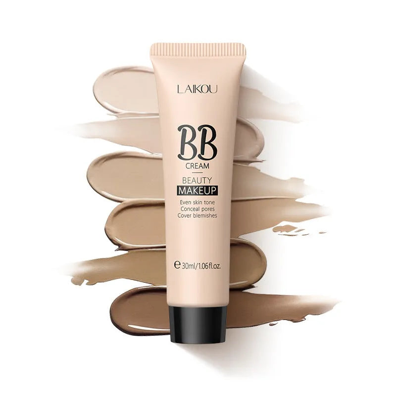 Natural Makeup Hose BB cream 30ml tube with nine colour options displayed