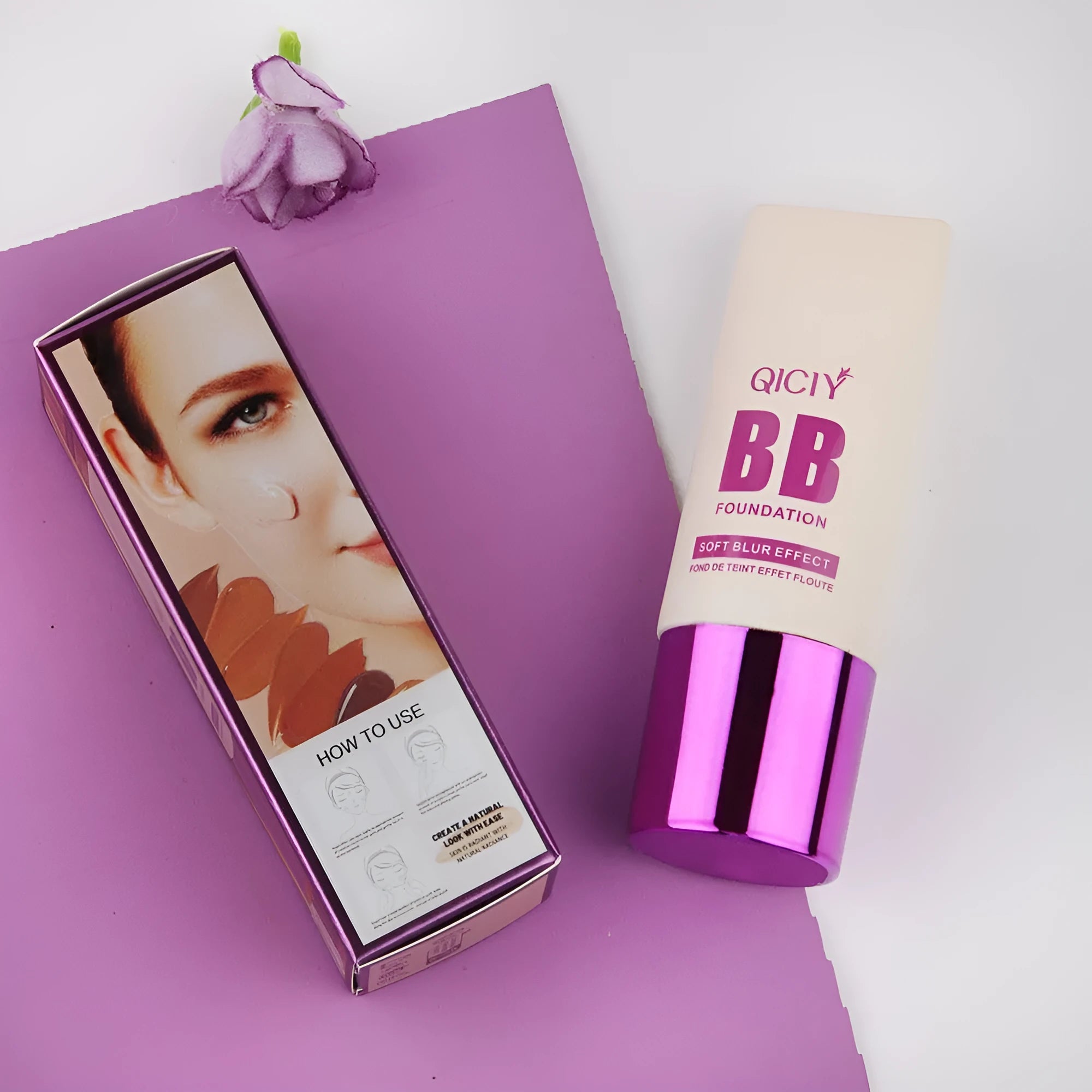 Feeding bottle of BB cream liquid foundation concealer in one of ten shades, labelled 1# to 10#.
