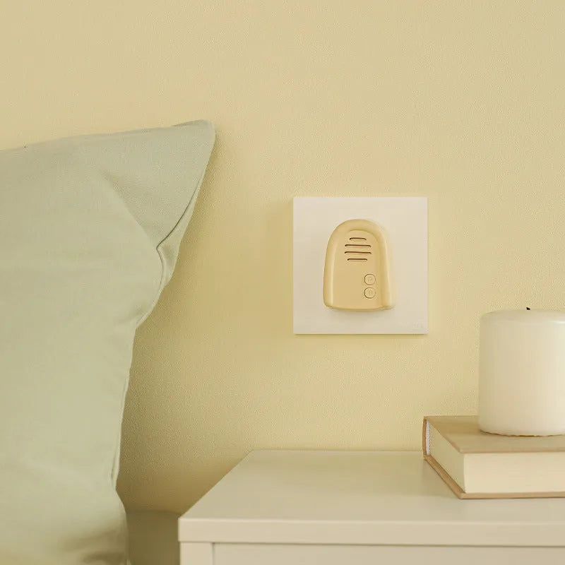 Wireless plug-in beeper doorbell for household use in milky yellow and white colour options