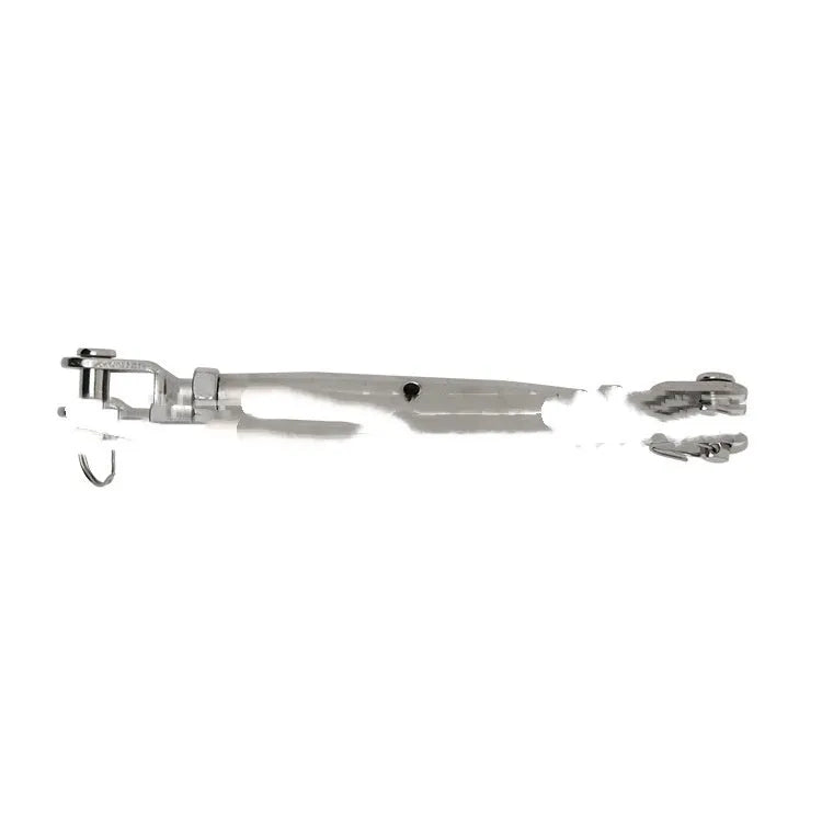Ziptreck 10 metre pulley slide rope set with handle, safety retractor, and multiple alloy steel components