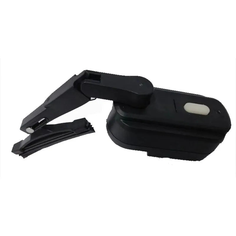 Black plastic motorcycle helmet wiper unit with a 65mm blade, model TZ-HW065.