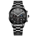 Men's waterproof quartz sports business watch in multiple colour options with 12mm thickness
