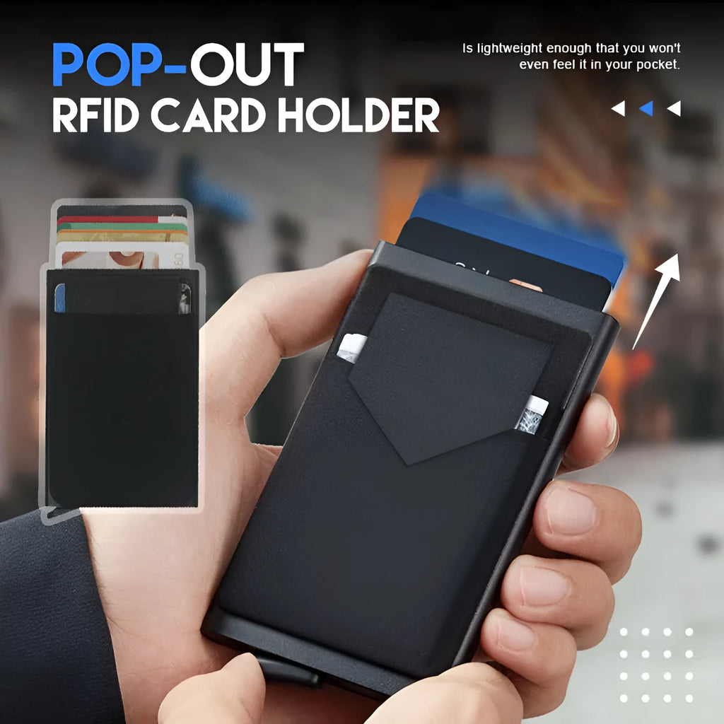 Frosted aluminium credit card holder in choice of eight solid colours