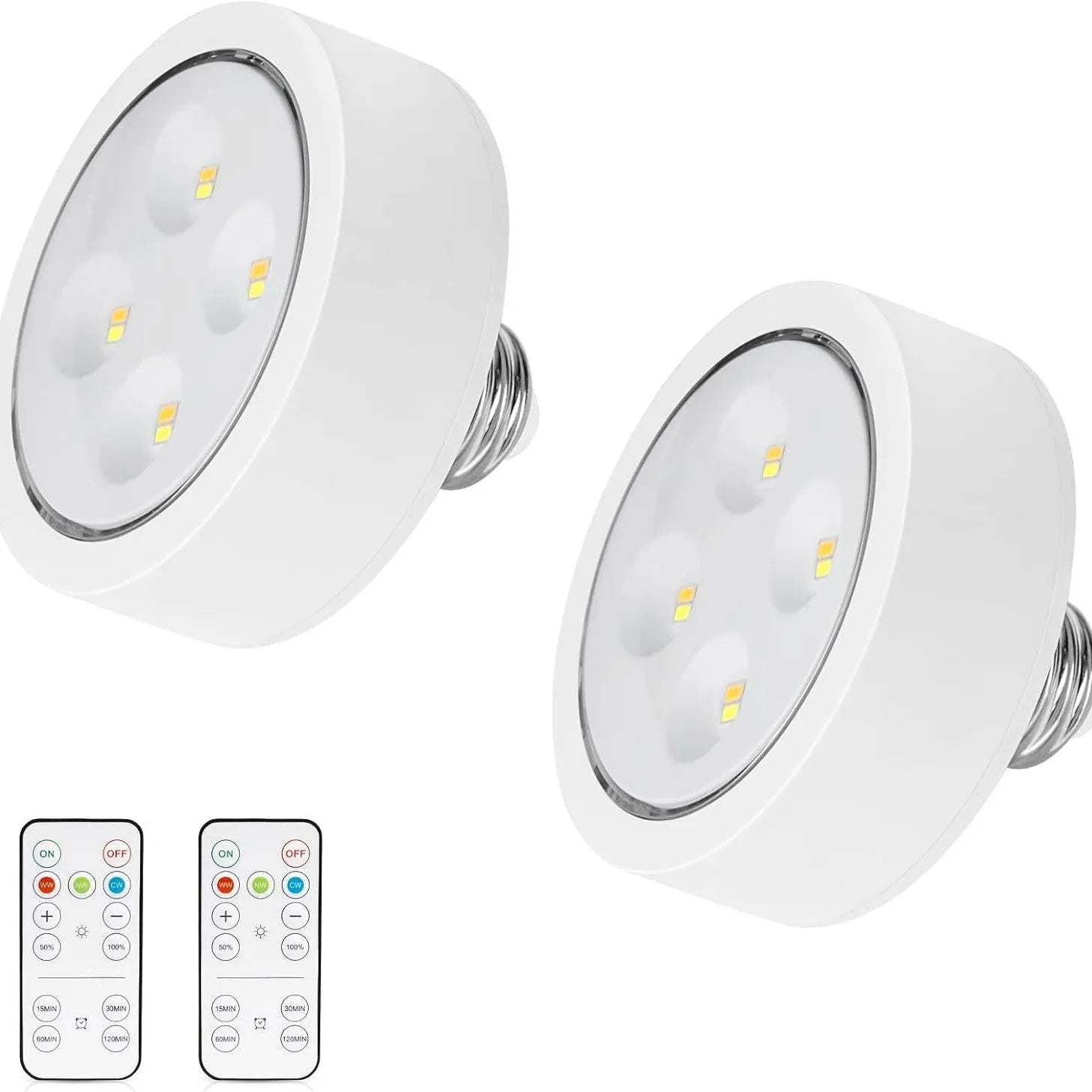 White transparent planet-style LED magnetic suction light with remote control