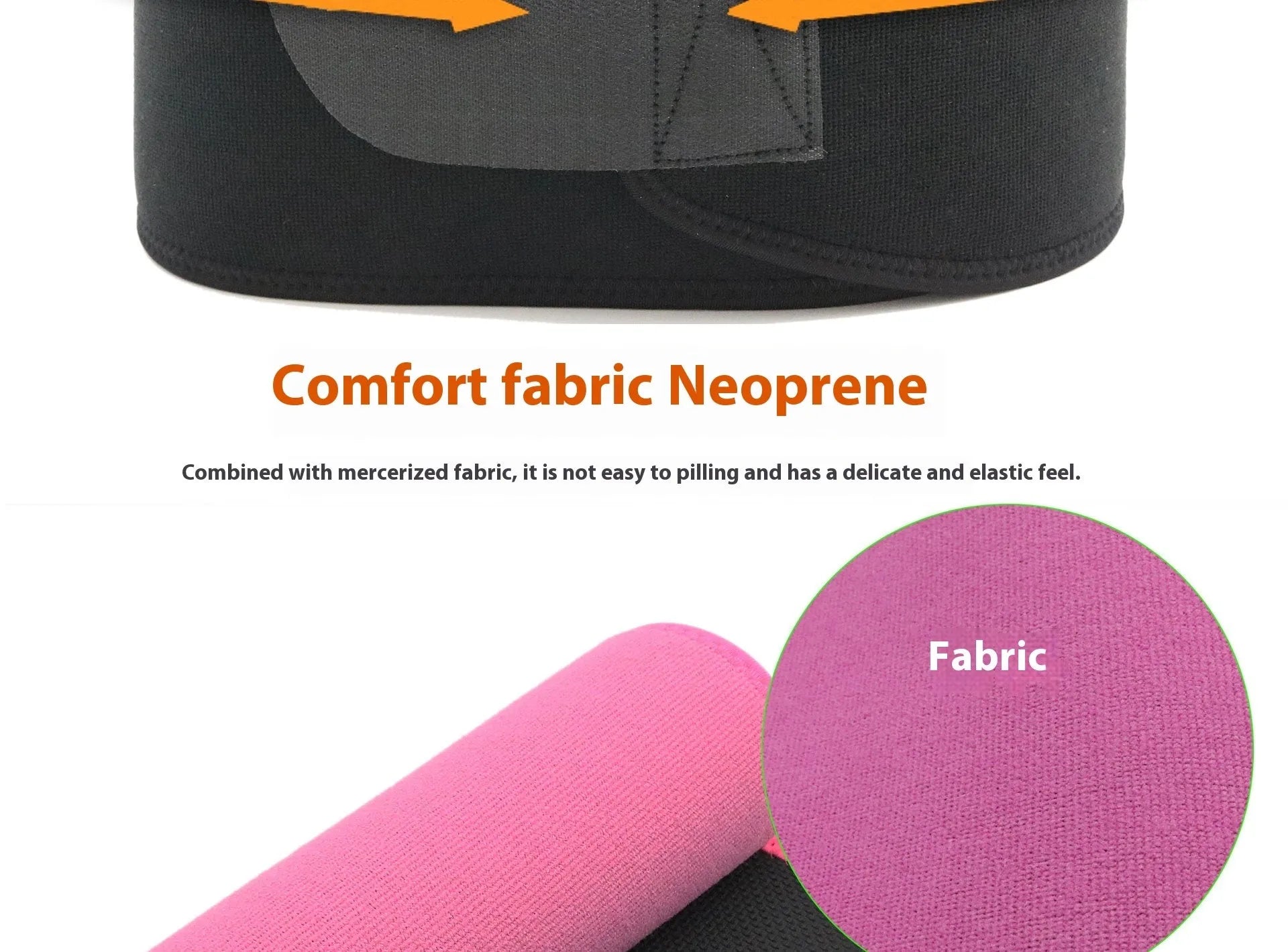 Neoprene lumbar support belt for fitness and running in black, blue, or pink colour