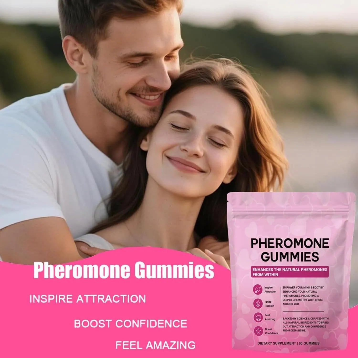 Pack of PHEROMONE GUMMIES gummy candies 60 tablets supplement