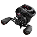 Drip wheel lure fishing rod rocking wheel line reel showing left and right hand wheel options.