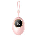 USB digital display hand warmer power bank in six colour options with aluminium heat dissipation
