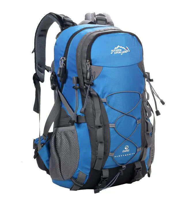 Green polyester outdoor backpack with 20-35 litre capacity for running and hiking
