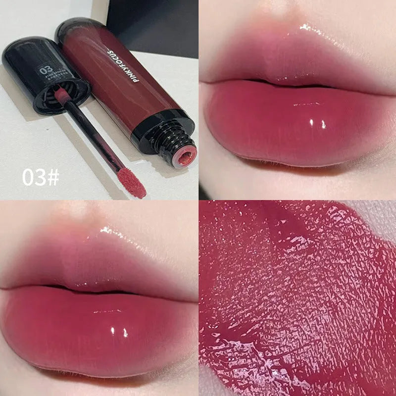 Mirror Lip Paint liquid lipstick in six matte shades: Black Tomato, Orange Brown, Bean Paste, Rose, And Red, Sweet Potato