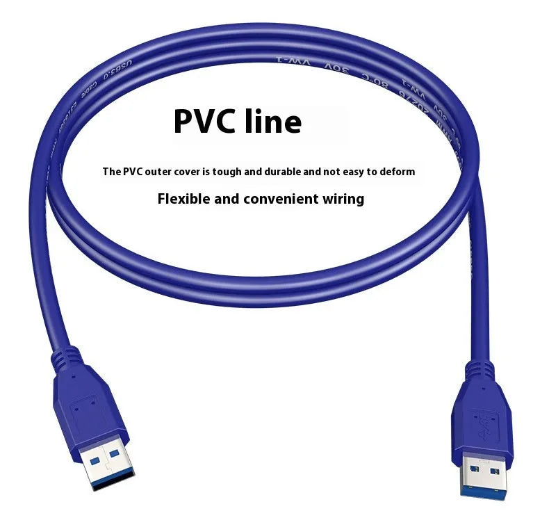 USB 3.0 male to male data cable for external hard drives with nickel-plated connectors