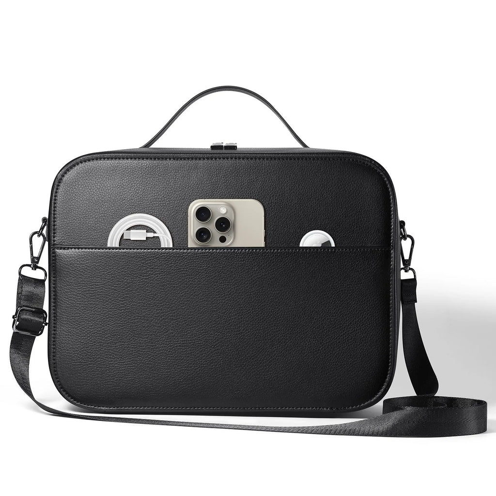 Black superfibre MR glasses storage box for Apple Vision Pro headset protection