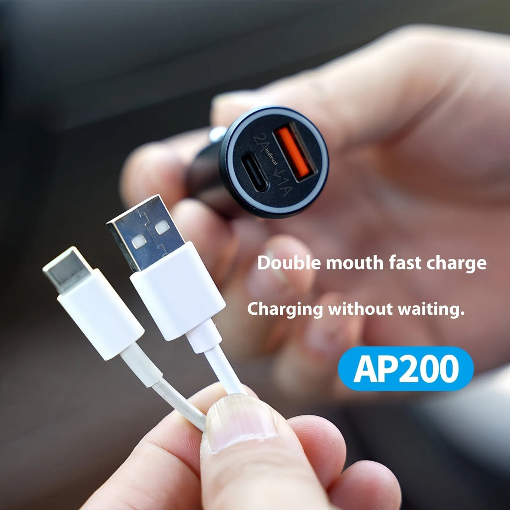 Black ABS plastic GPS car locator device for plug-in tracking via 12V charger socket.