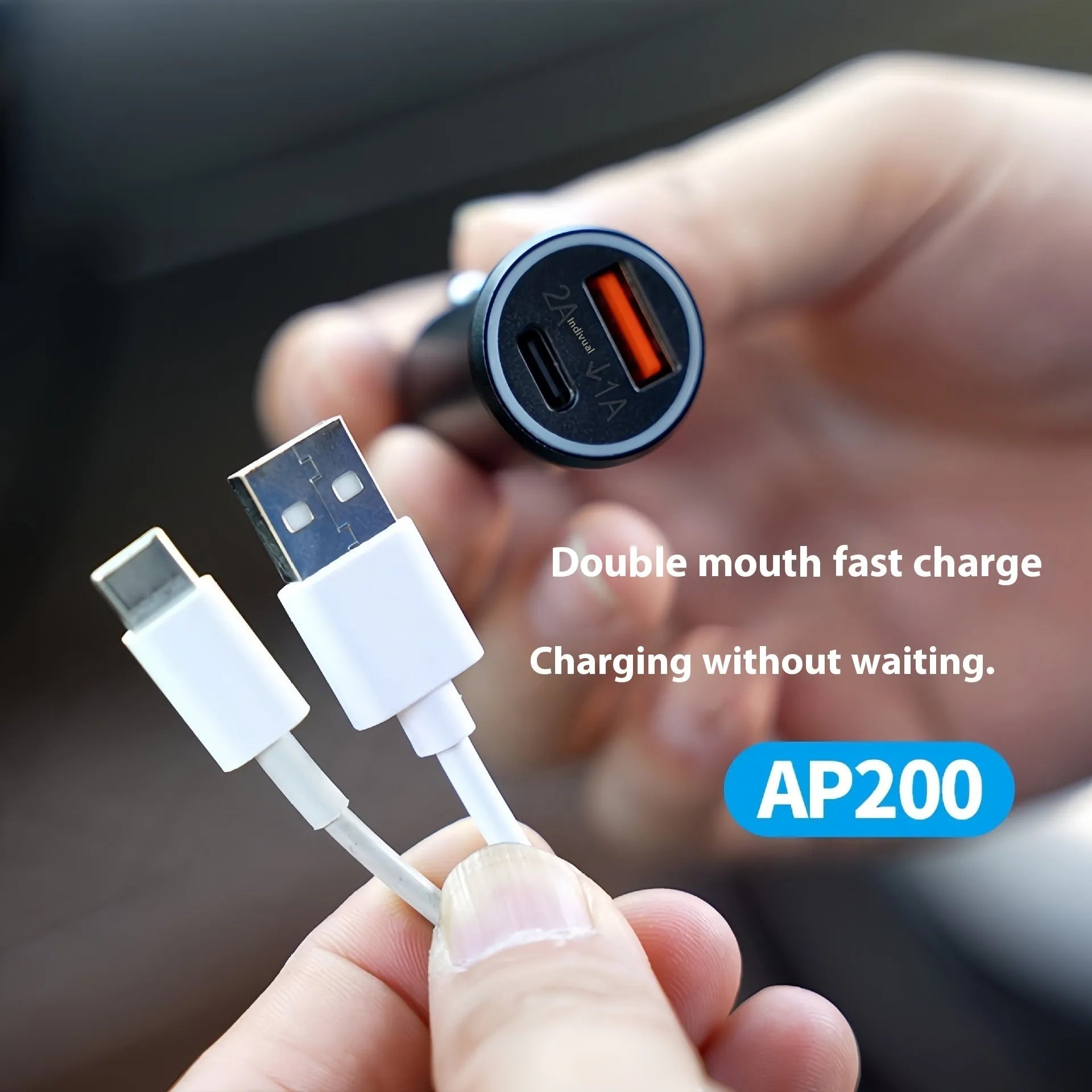 Black ABS plastic GPS car locator device for plug-in tracking via 12V charger socket.