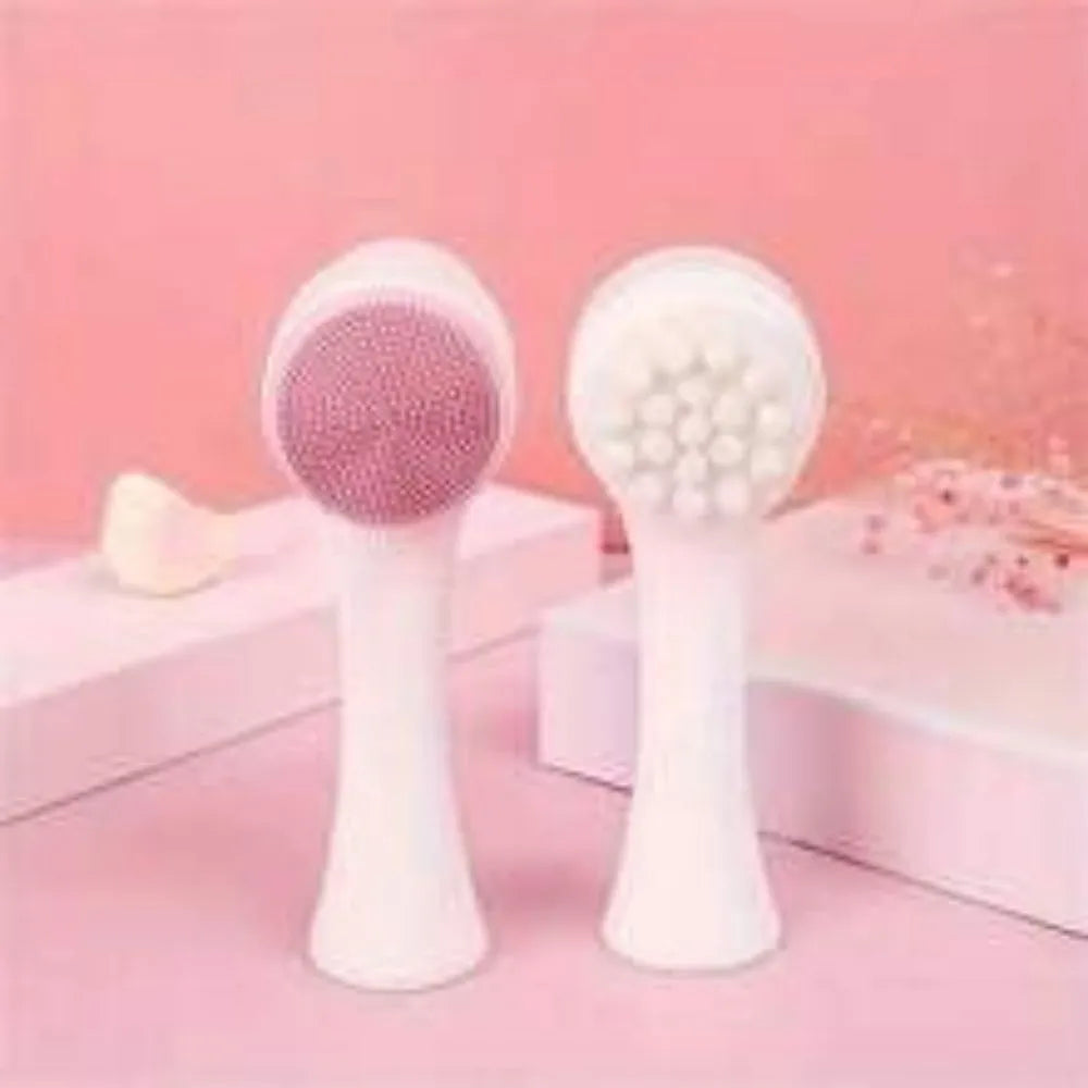 Blue pet paw brush with nylon bristles for cleaning and massaging dog or cat paws
