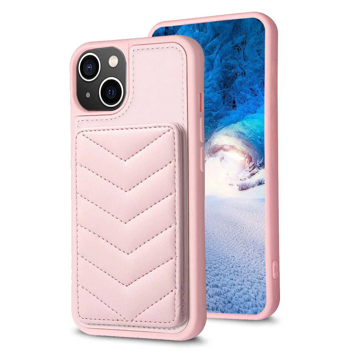 Flip PU phone case with crossbody strap for iPhone 11-15 series in black colour