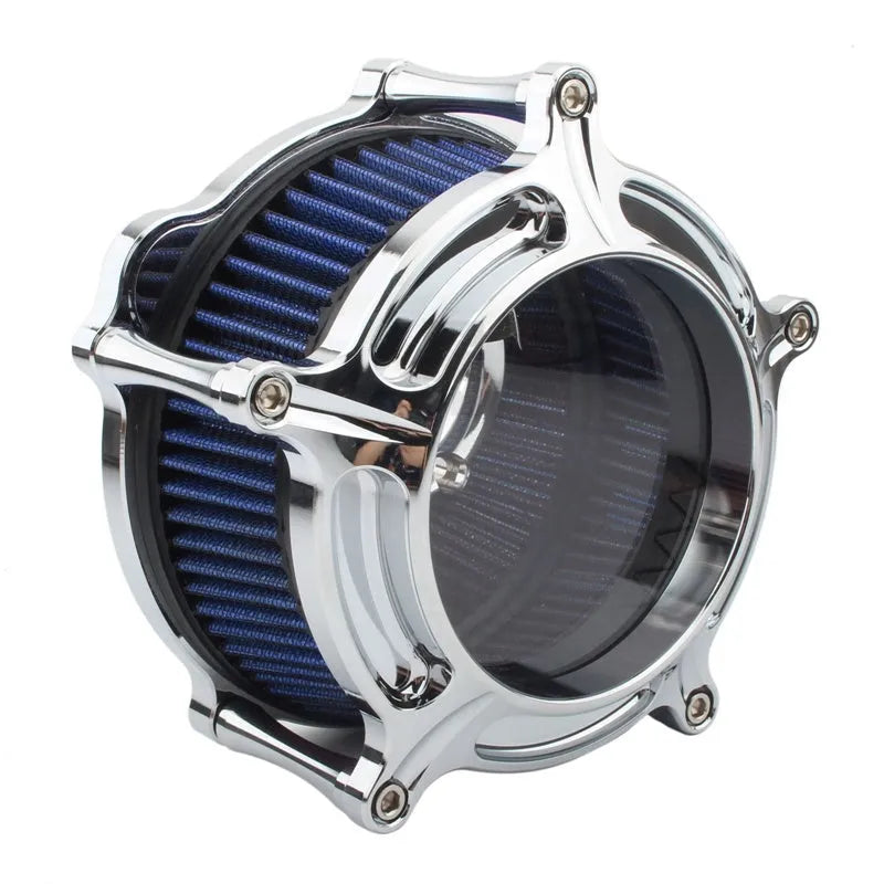 300 aluminium air filter suction retrofitting accessories in multiple colour options including black, red, and blue filter cartridges