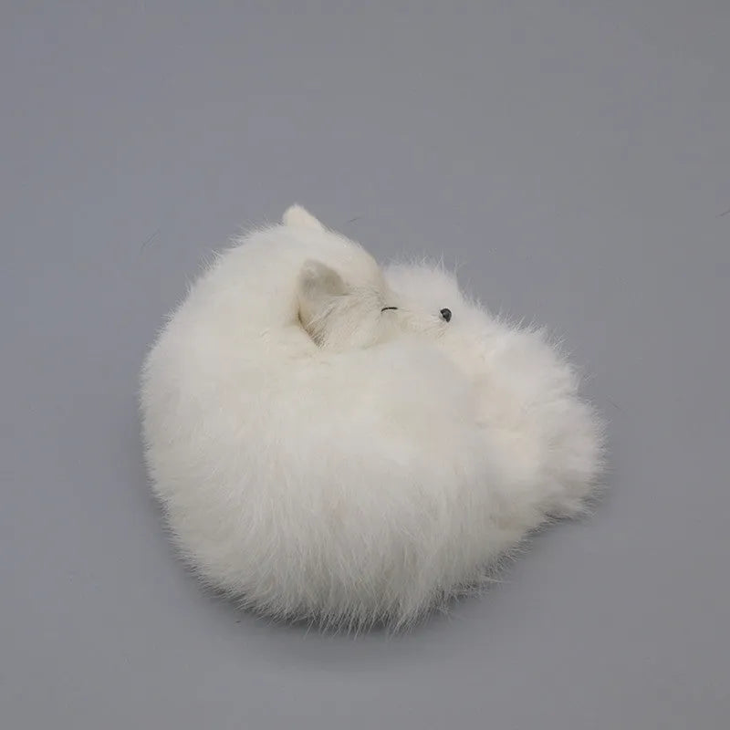 Artificial fox fur decorative handicraft in red, white or yellow colours, 15cm long
