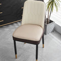 Leather horseshoe-shaped seat cushion shown in beige colour with non-slip base