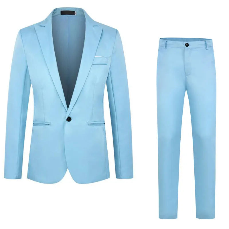 Men's loose-fit wedding suit jacket in acetate fibre available in eight colours with sizing from M to 5XL
