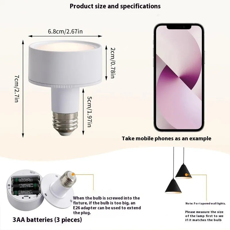 White transparent planet-style LED magnetic suction light with remote control