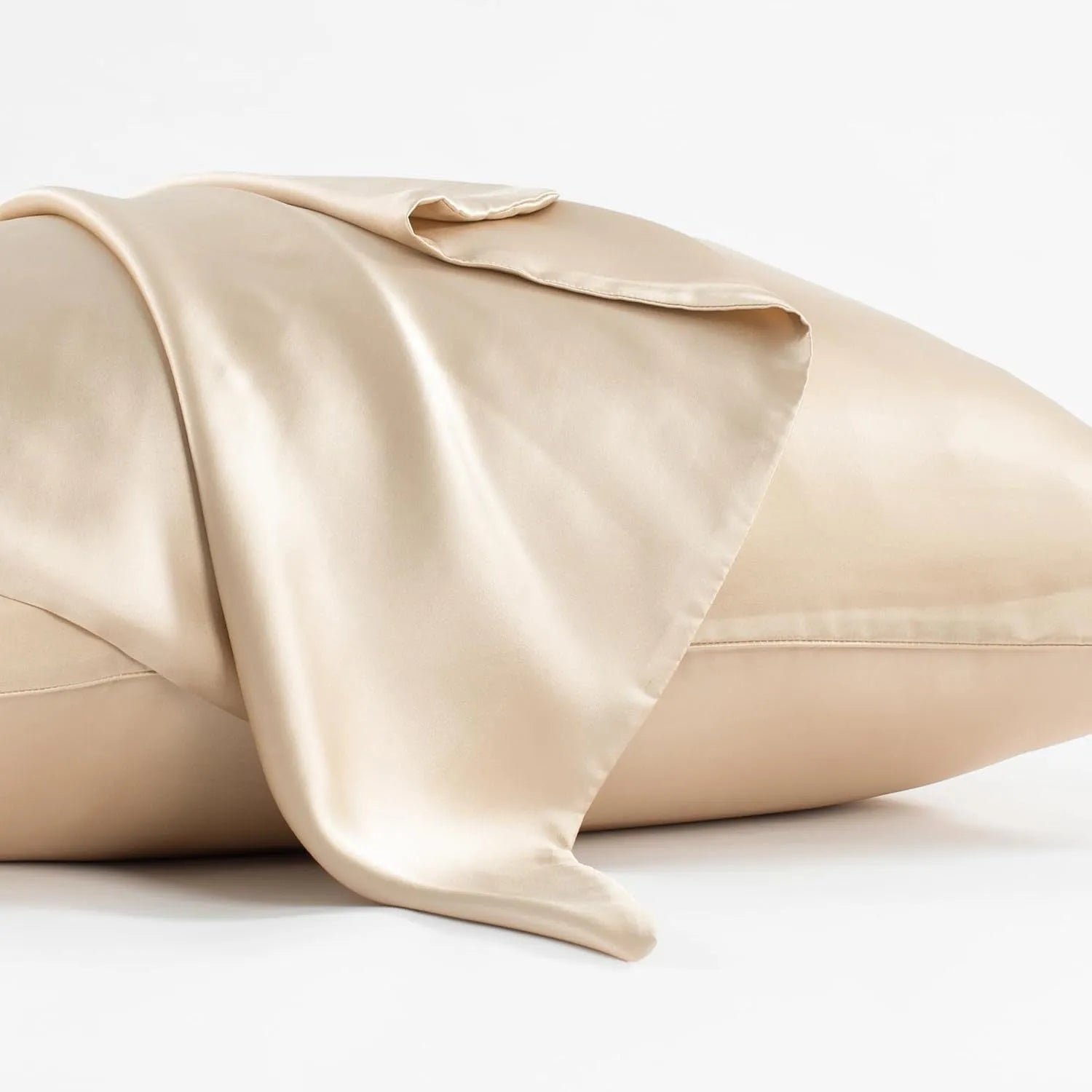 Dark grey 19 momme mulberry silk pillowcase with envelope closure, shown in modern simplicity style.