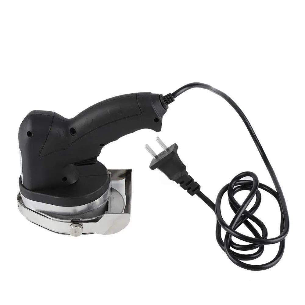 Black electric meat cleaver for turkey barbecue machine with 80W motor and adjustable thickness control