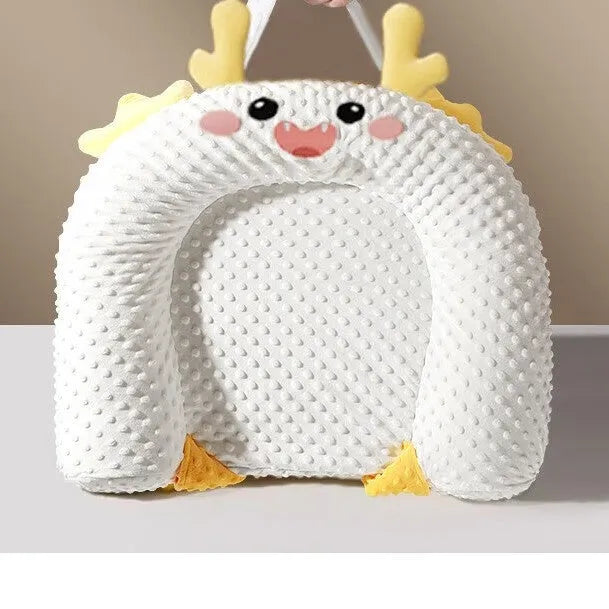 Foldable newborn baby sleeping slope mattress in Little Dragon design for reflux relief on soft fabric