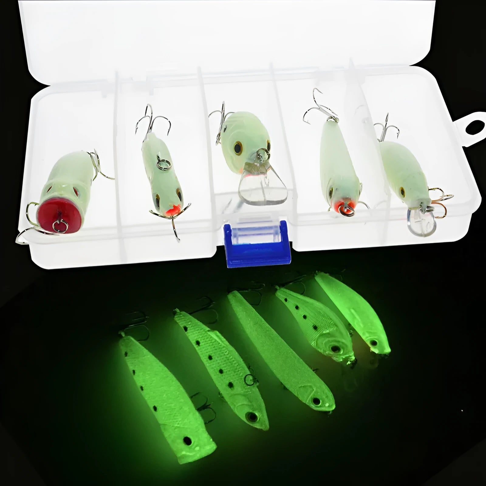 3D fluorescent simulation hard fishing bait artificial lure with submerged luminous design