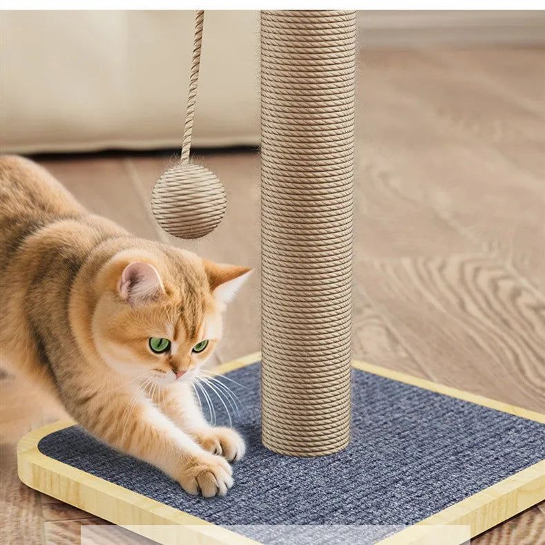 Cat climbing frame with windmill hanging ball and carpet leather scratching surface