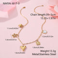 Stainless steel women's necklace with geometric pendant on adjustable 41-50cm chain