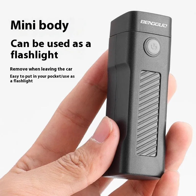 USB rechargeable bicycle headlight with quick-release strap bracket for handlebar mounting