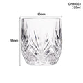 Thick bottom whiskey shot glass with 301-400ml capacity and crystal glass construction