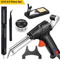 Black H5 soldering gun with light, part of a five piece set for electronics work.