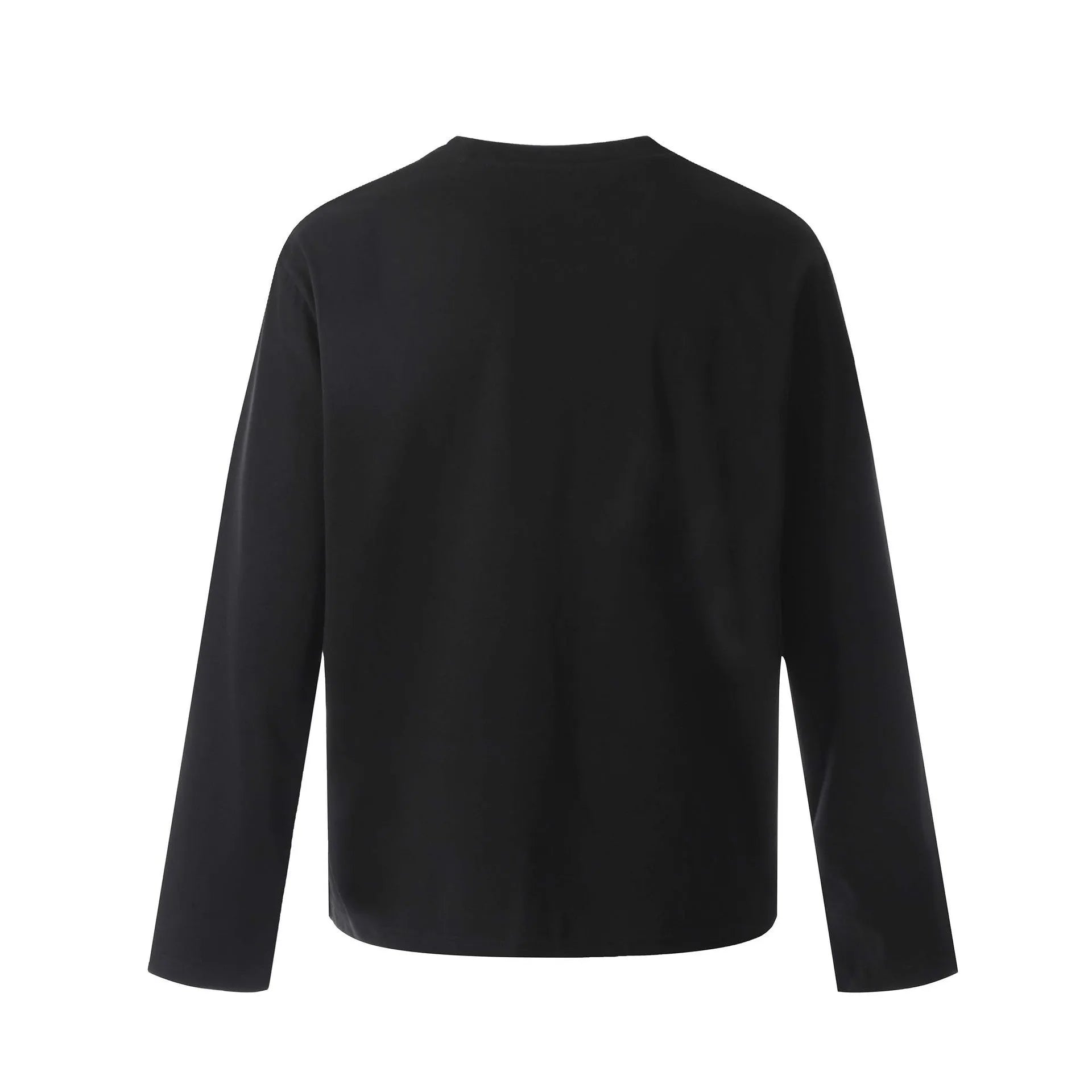 Men's loose fit cotton long sleeve pullover in black and grey colours casual wear